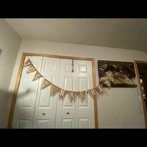 “Just Married” burlap bunting